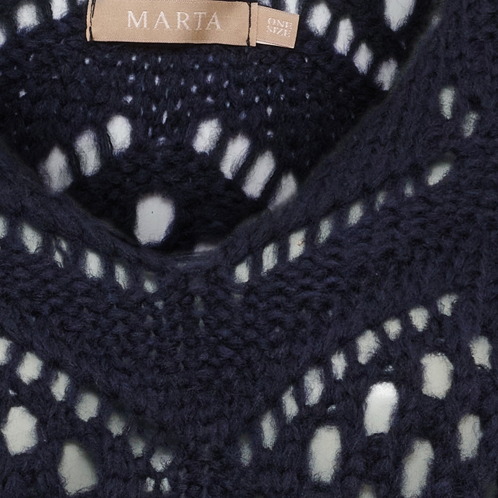MARTA DU CHATEAU Marta du Chateau Dam Stickad MdcNieve 65033 Knit Blue9537