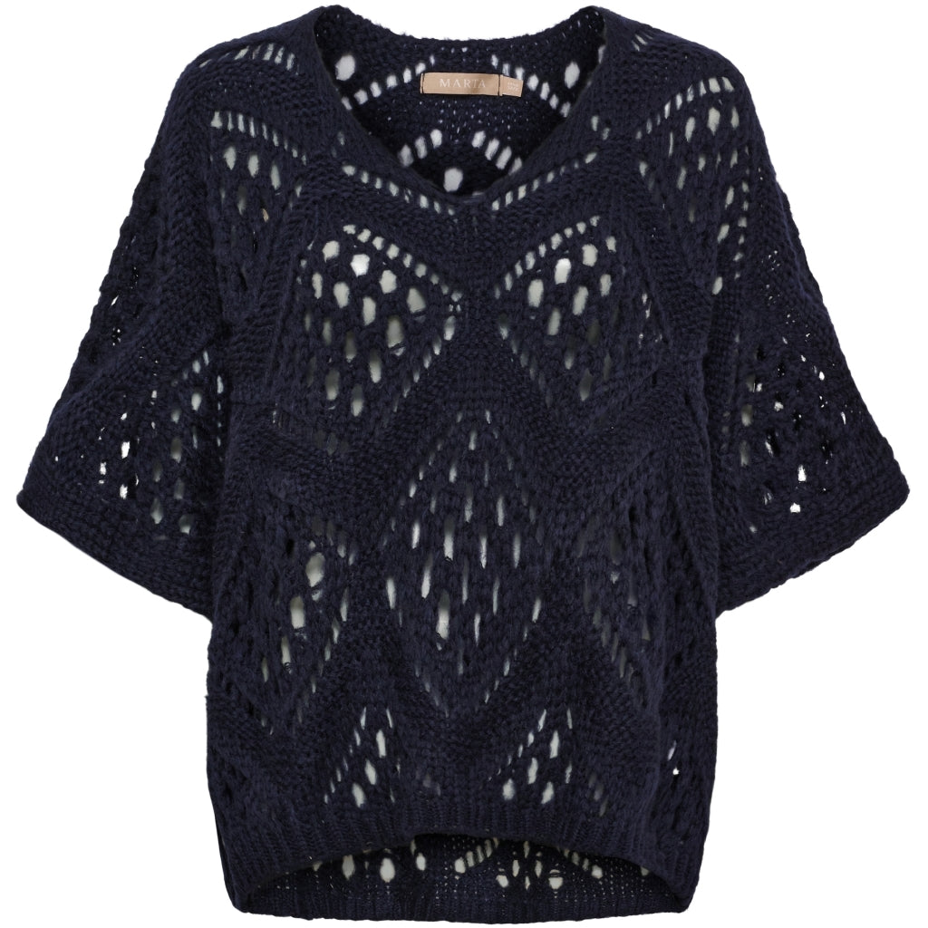 MARTA DU CHATEAU Marta du Chateau Dam Stickad MdcNieve 65033 Knit Blue9537