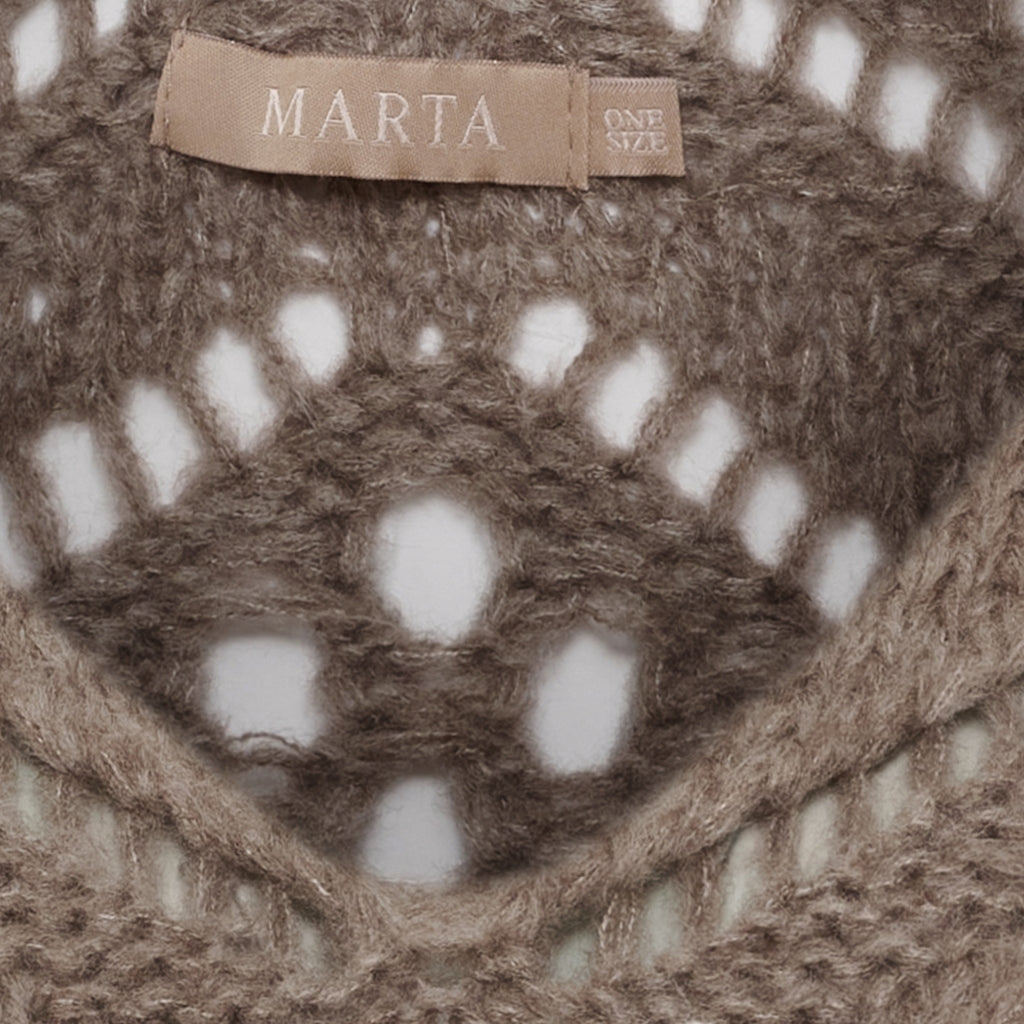 MARTA DU CHATEAU Marta du Chateau Dam Stickad MdcNieve 65033 Knit Fango