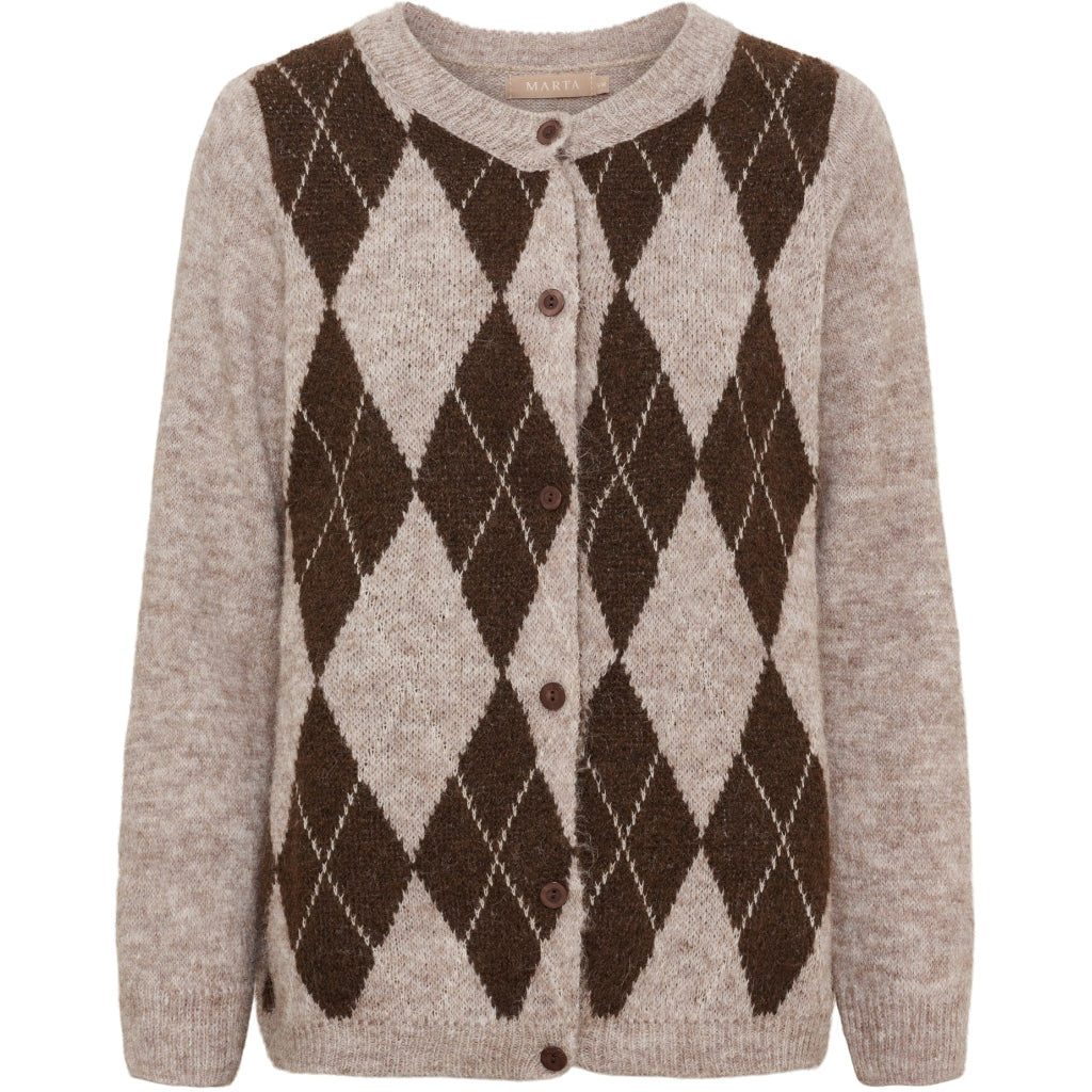 MARTA DU CHATEAU Marta du Chateau Dam Stickad MdcNovara 9727 Knit Fango/Moro