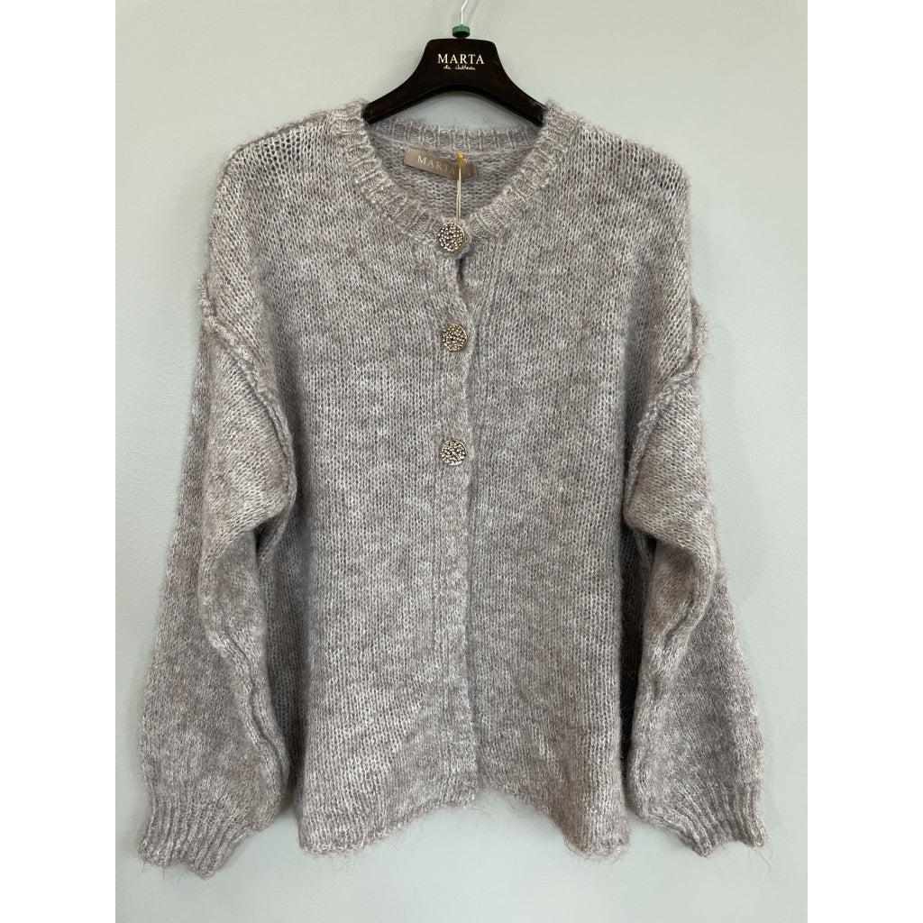 MARTA DU CHATEAU Marta du Chateau Dam Stickad MdcNovella 9735 Knit Fango