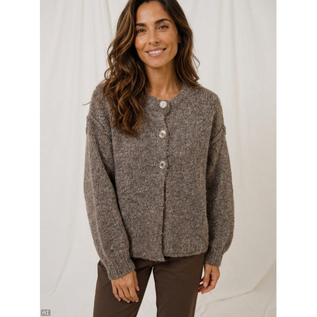 MARTA DU CHATEAU Marta du Chateau Dam Stickad MdcNovella 9735 Knit Moro