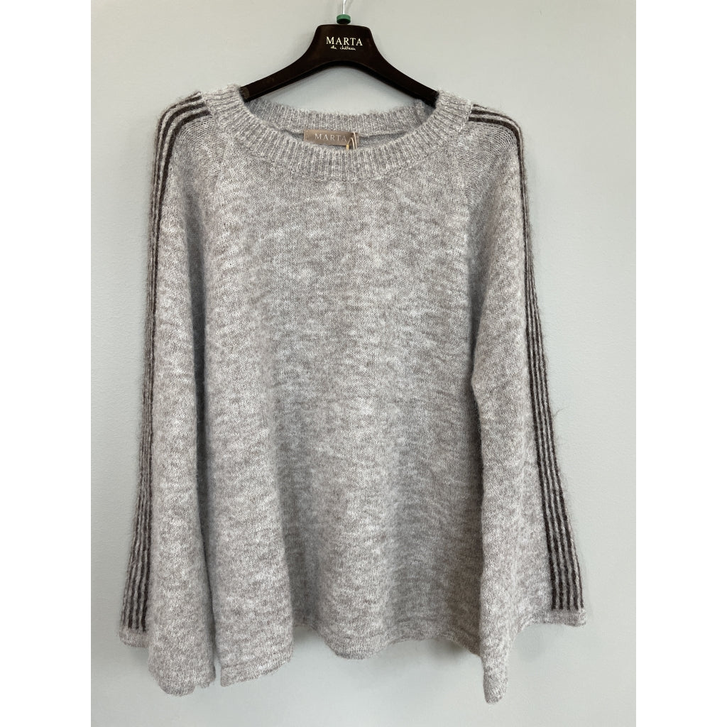 MARTA DU CHATEAU Marta du Chateau Dam Stickad MdcVelora 8153- Knit Fango/Moro