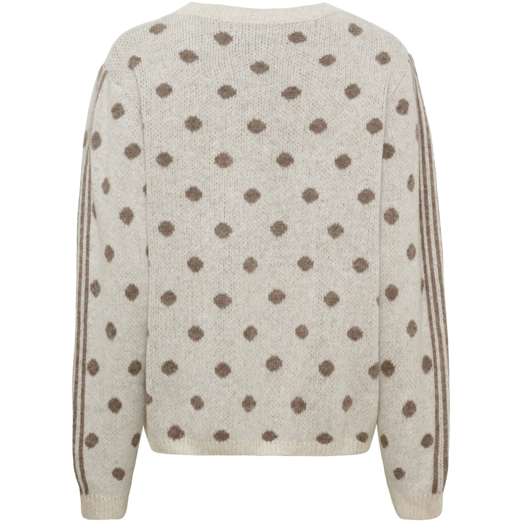 MARTA DU CHATEAU Marta du Chateau Dam Stickad Tröja MdcBellora 9730 Knit Beige/Fango