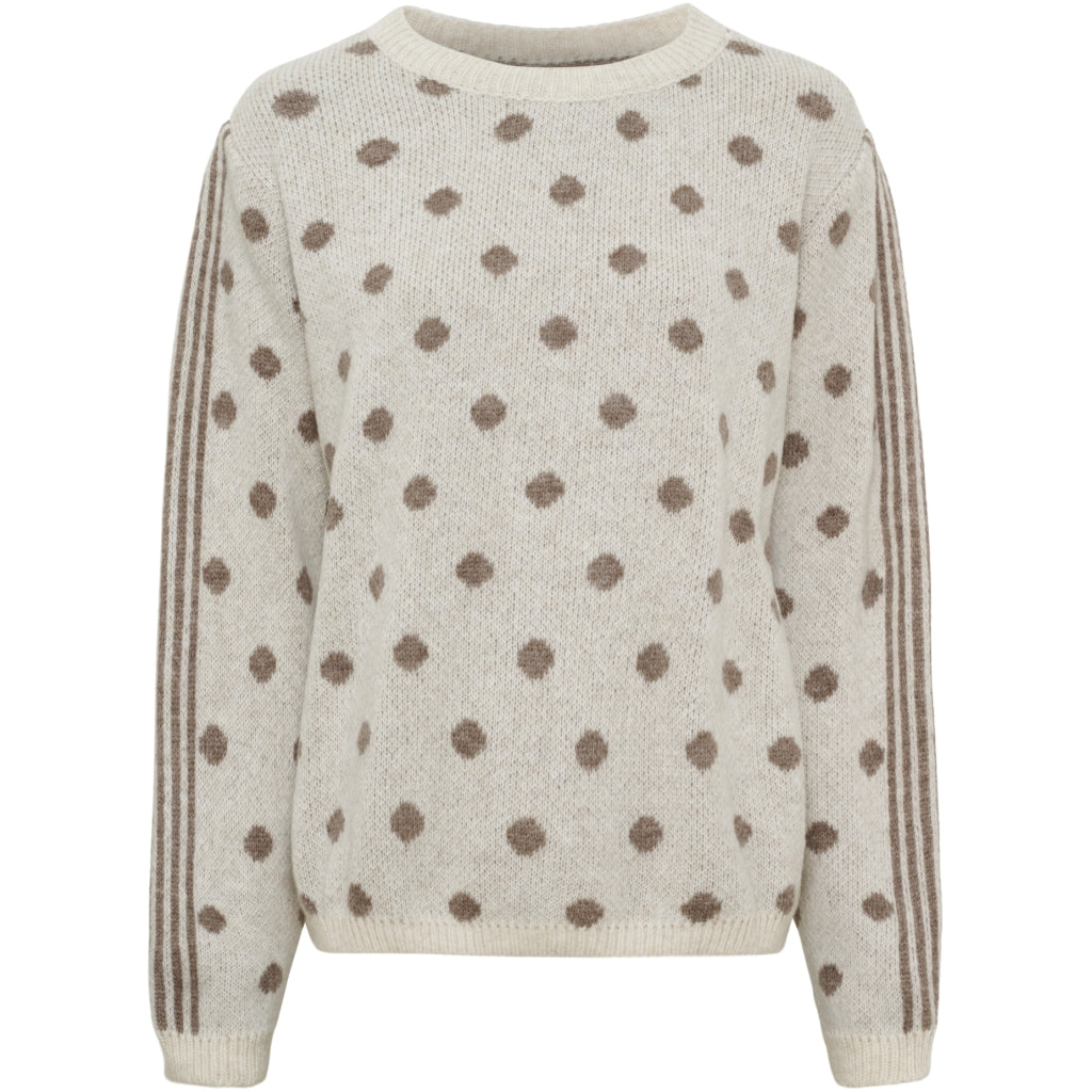 MARTA DU CHATEAU Marta du Chateau Dam Stickad Tröja MdcBellora 9730 Knit Beige/Fango