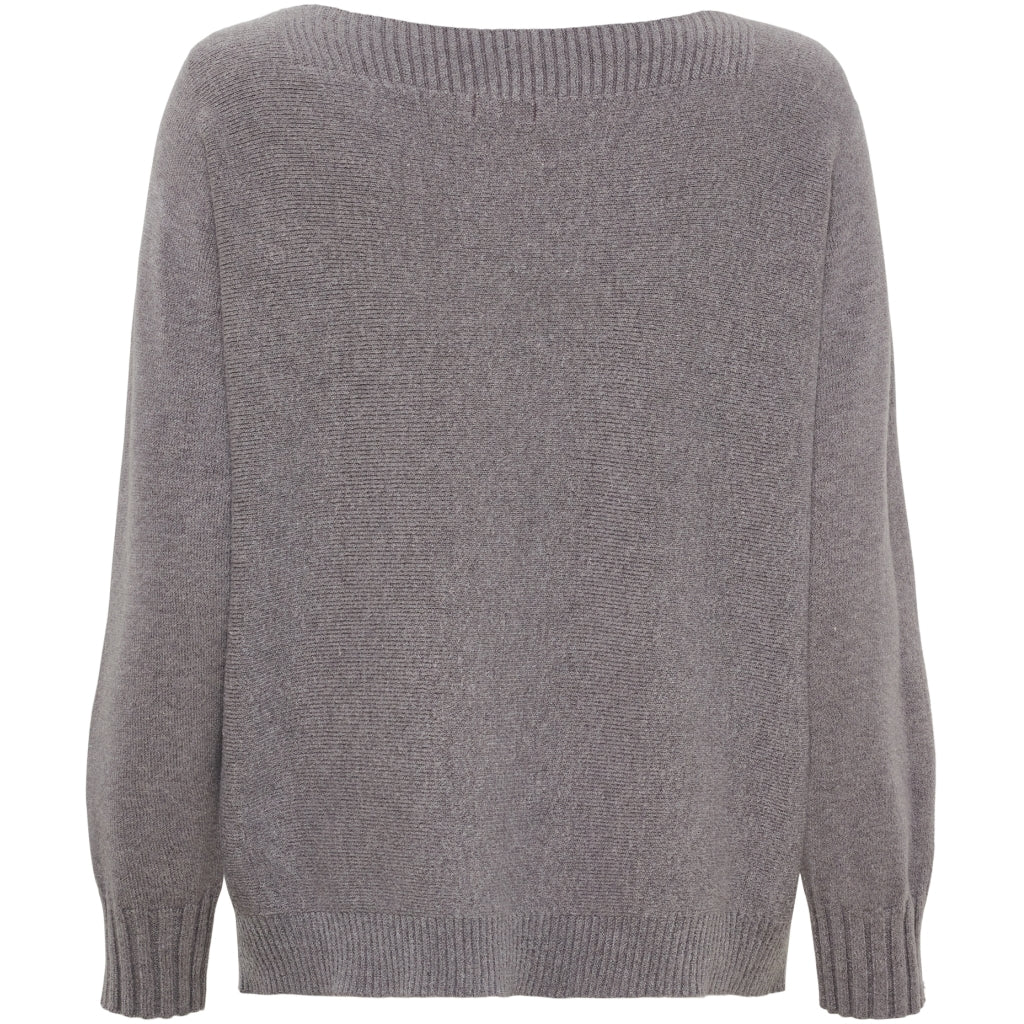 MARTA DU CHATEAU Marta du Chateau Dam Stickad Tröja MdcMiretta 95111 Knit GreyMelange817/Leo