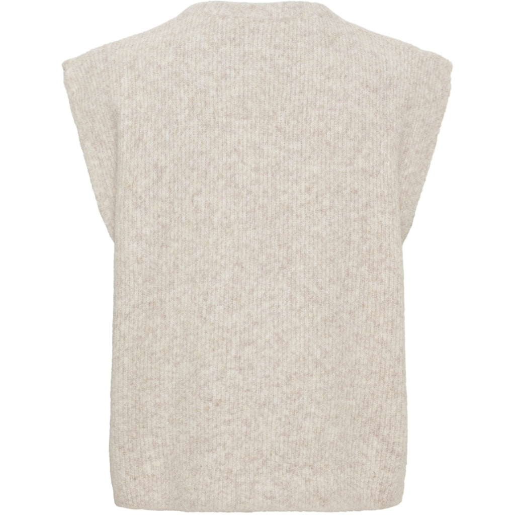 MARTA DU CHATEAU Marta du Chateau Dam Väst MdcCelestia 9980 Knit Vest Beige