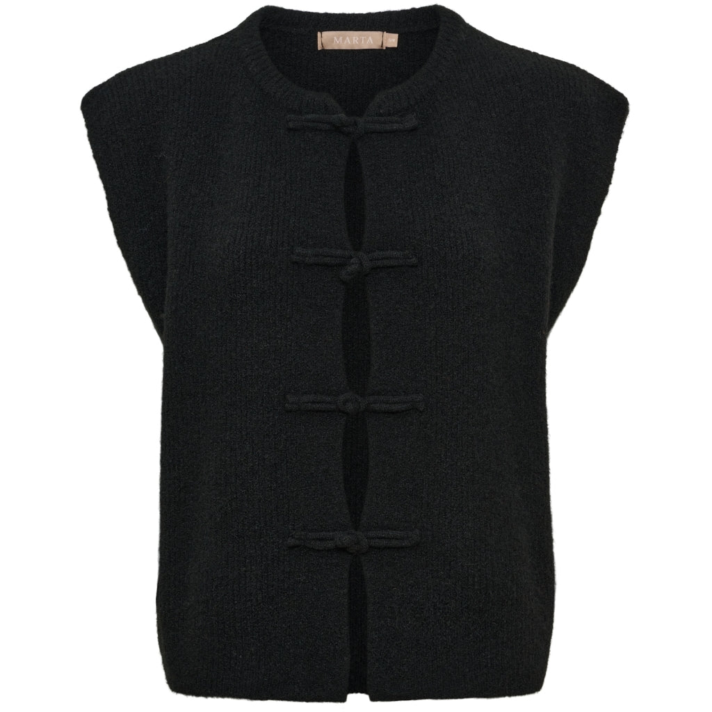 MARTA DU CHATEAU Marta du Chateau Dam Väst MdcCelestia 9980 Knit Vest Black