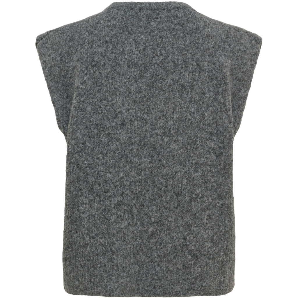 MARTA DU CHATEAU Marta du Chateau Dam Väst MdcCelestia 9980 Knit Vest Dark Grey