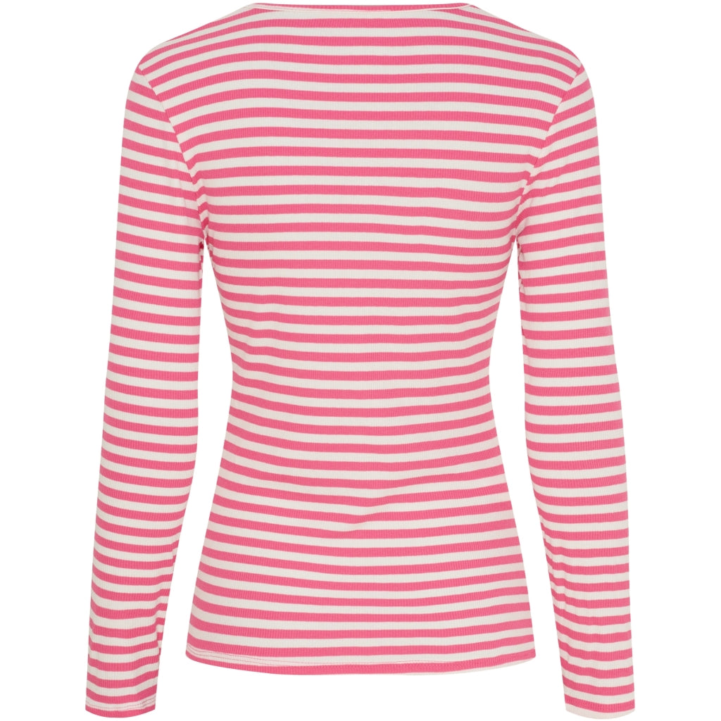 MARTA DU CHATEAU Marta du Chateau Dam långärmad T-Shirt MdcJosiane 49066 LS Tee Cardinale/Greggio
