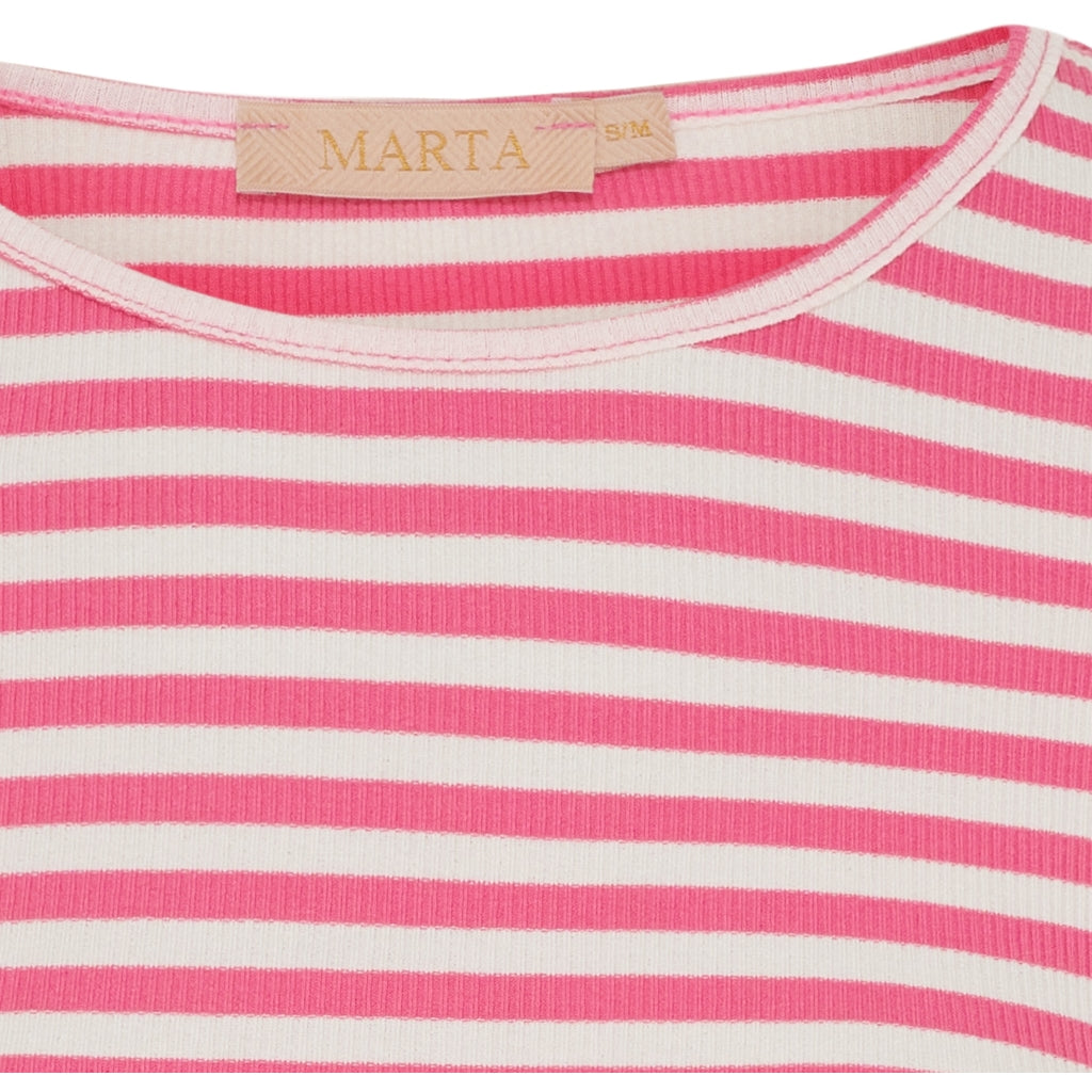 MARTA DU CHATEAU Marta du Chateau Dam långärmad T-Shirt MdcJosiane 49066 LS Tee Cardinale/Greggio
