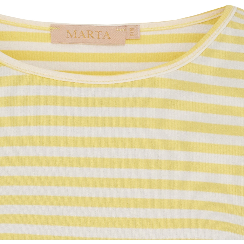 MARTA DU CHATEAU Marta du Chateau Dam långärmad T-Shirt MdcJosiane 49066 LS Tee Giallo/Greggio