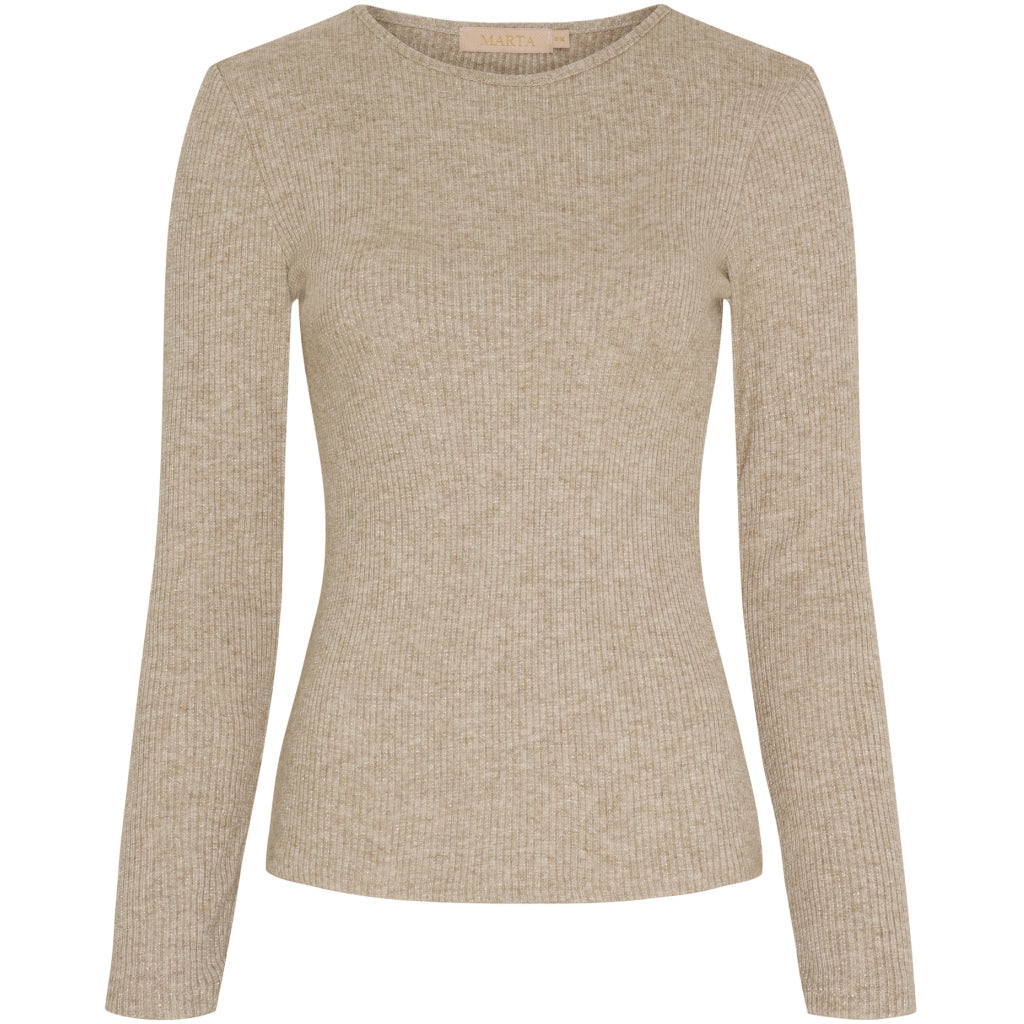 MARTA DU CHATEAU Marta du Chateau Dame Langærmet T-Shirt MdcCelia 38915 LS Tee Camel3-