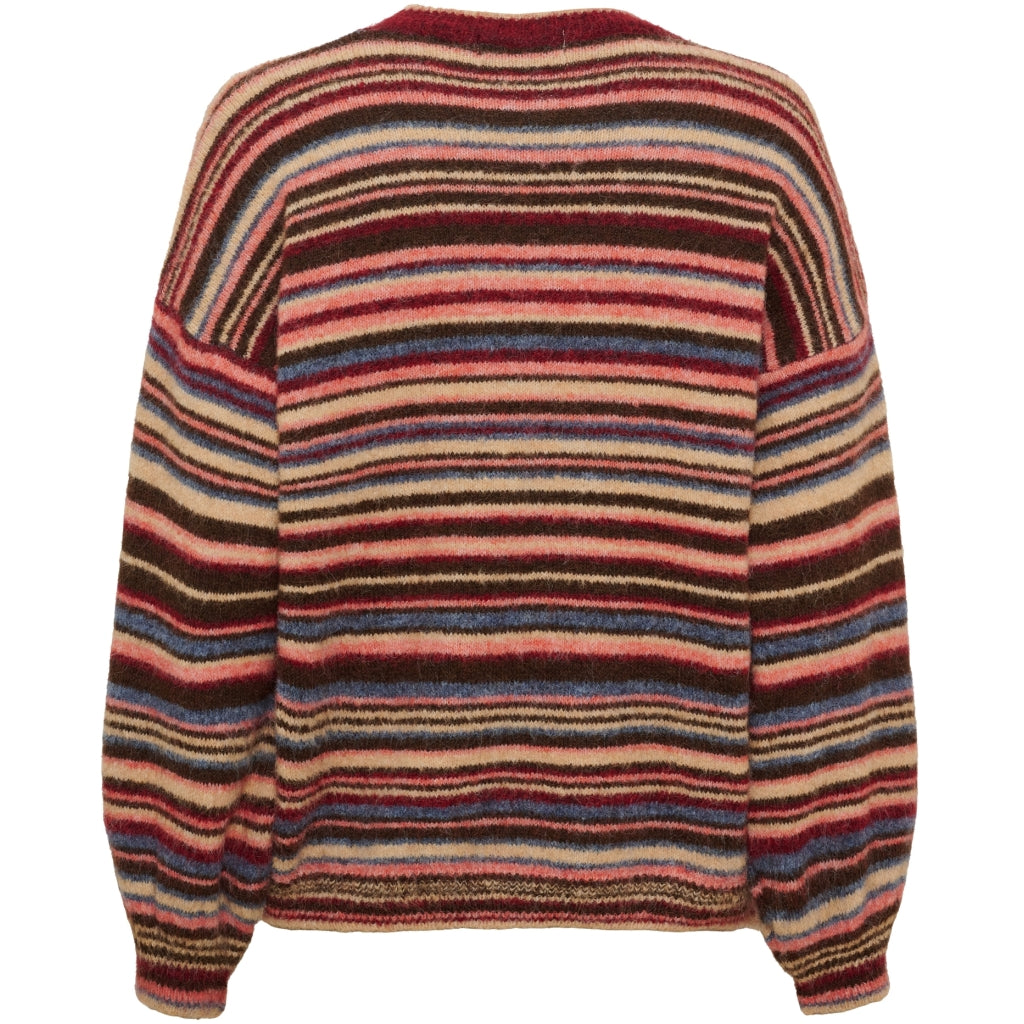 MARTA DU CHATEAU Marta du Chateau Dame Stickad tröja MdcReverie 9602 Knit Multi Bordeaux