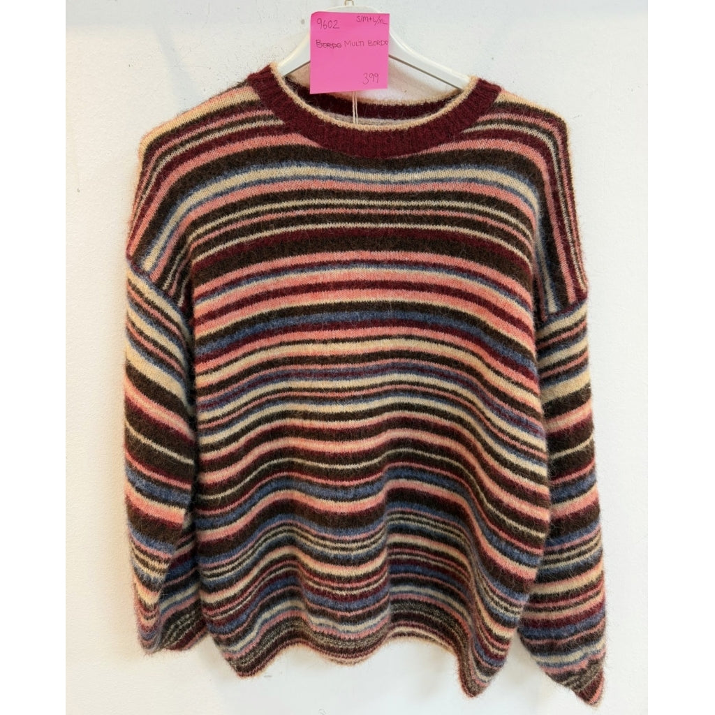 MARTA DU CHATEAU Marta du Chateau Dame Stickad tröja MdcReverie 9602 Knit Multi Bordeaux