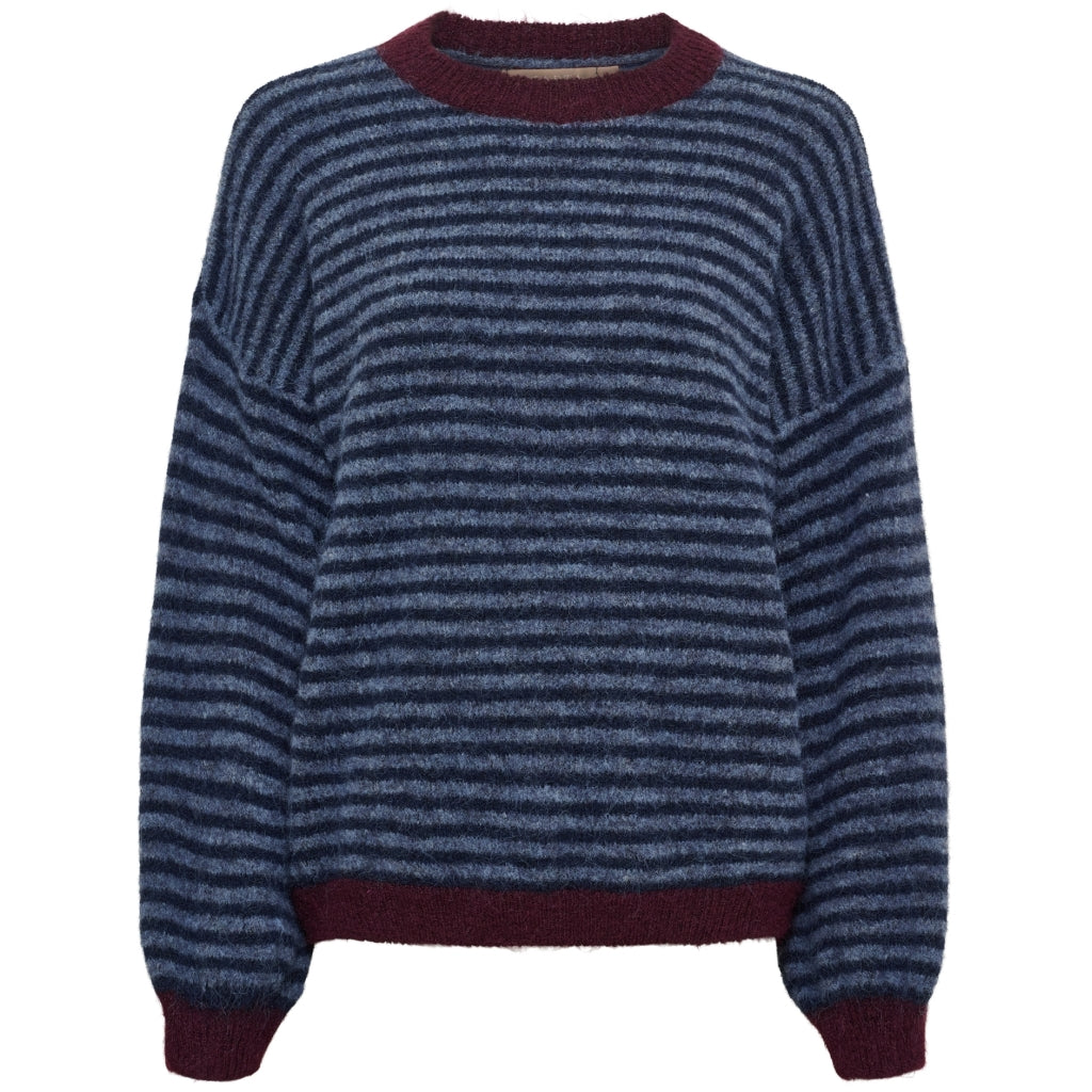 MARTA DU CHATEAU Marta du Chateau Dame Stickad tröja MdcReverie 9602 Knit Navy/Jeans