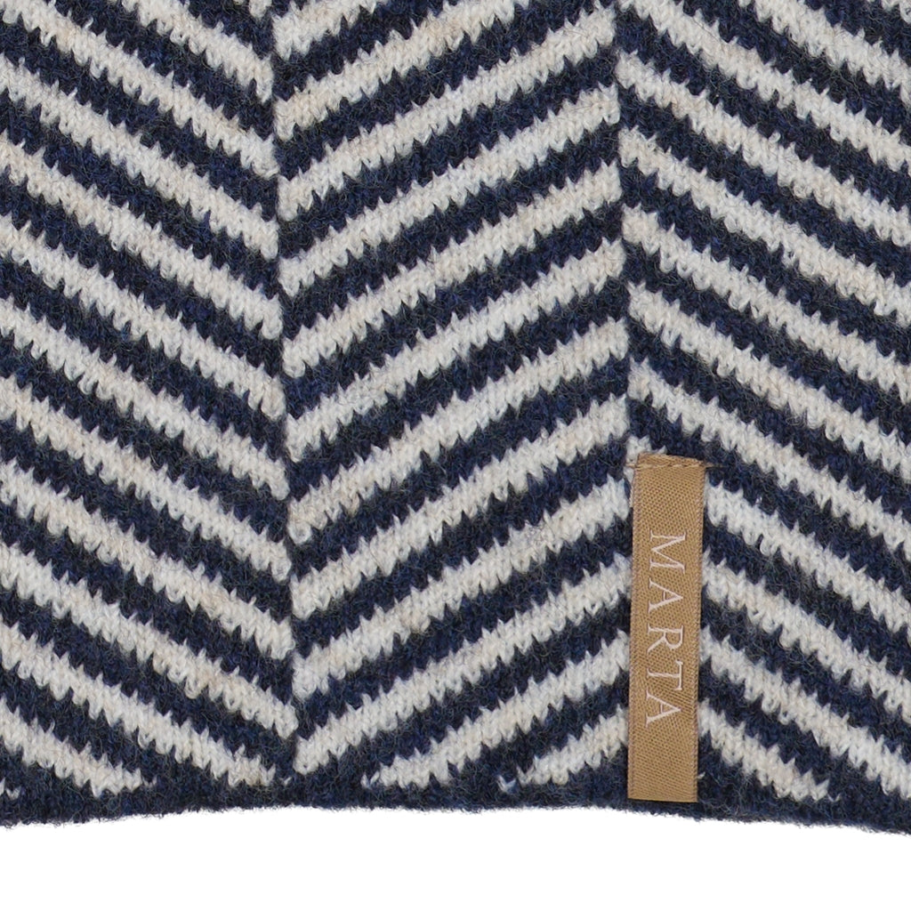 MARTA DU CHATEAU Marta du Chateau dam Balaclava MdcAliza T1209 Scarf Blue/Beige