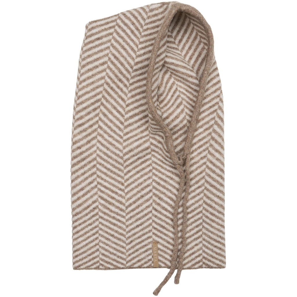 MARTA DU CHATEAU Marta du Chateau dam Balaclava MdcAliza T1209 Scarf Fango/Offwhite