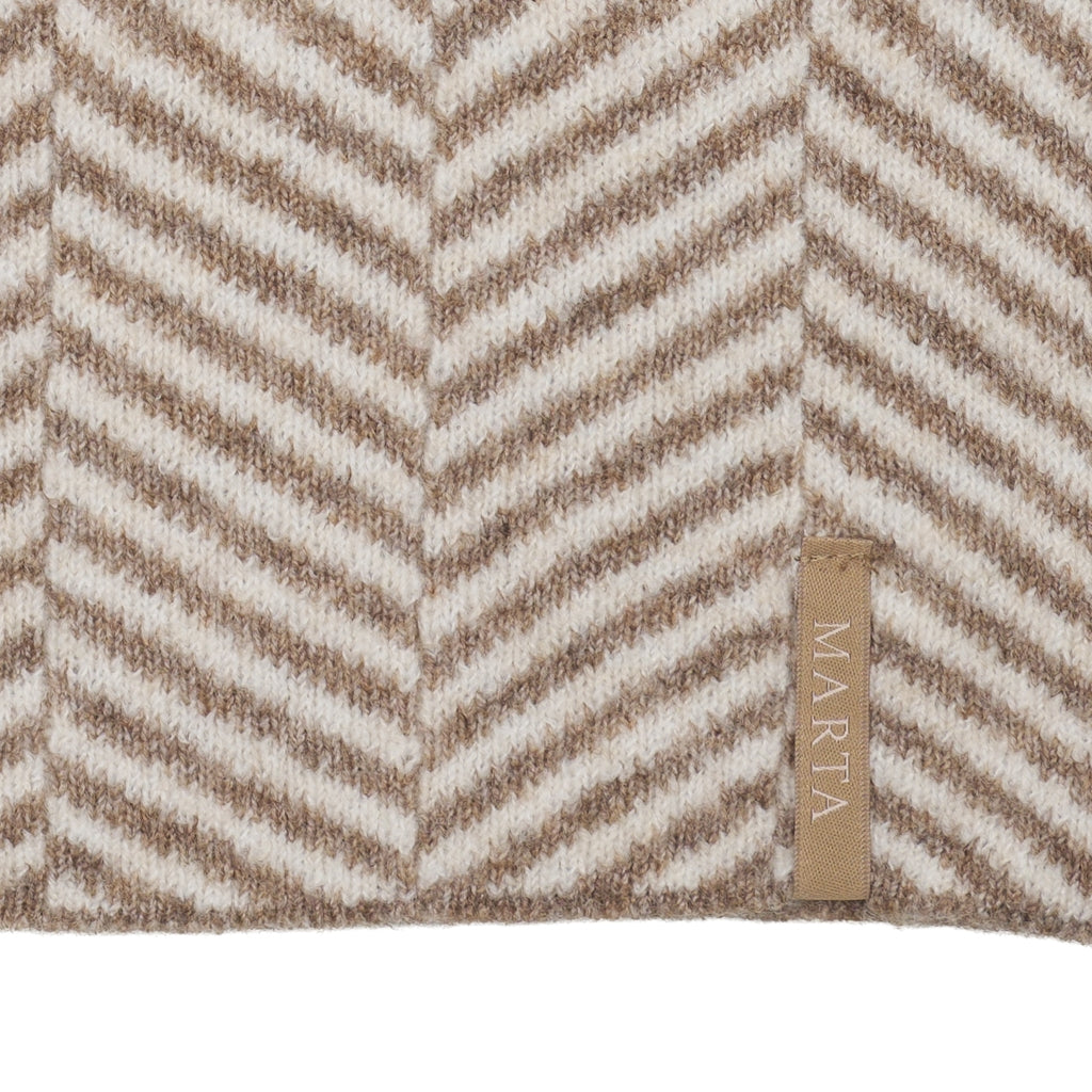 MARTA DU CHATEAU Marta du Chateau dam Balaclava MdcAliza T1209 Scarf Fango/Offwhite