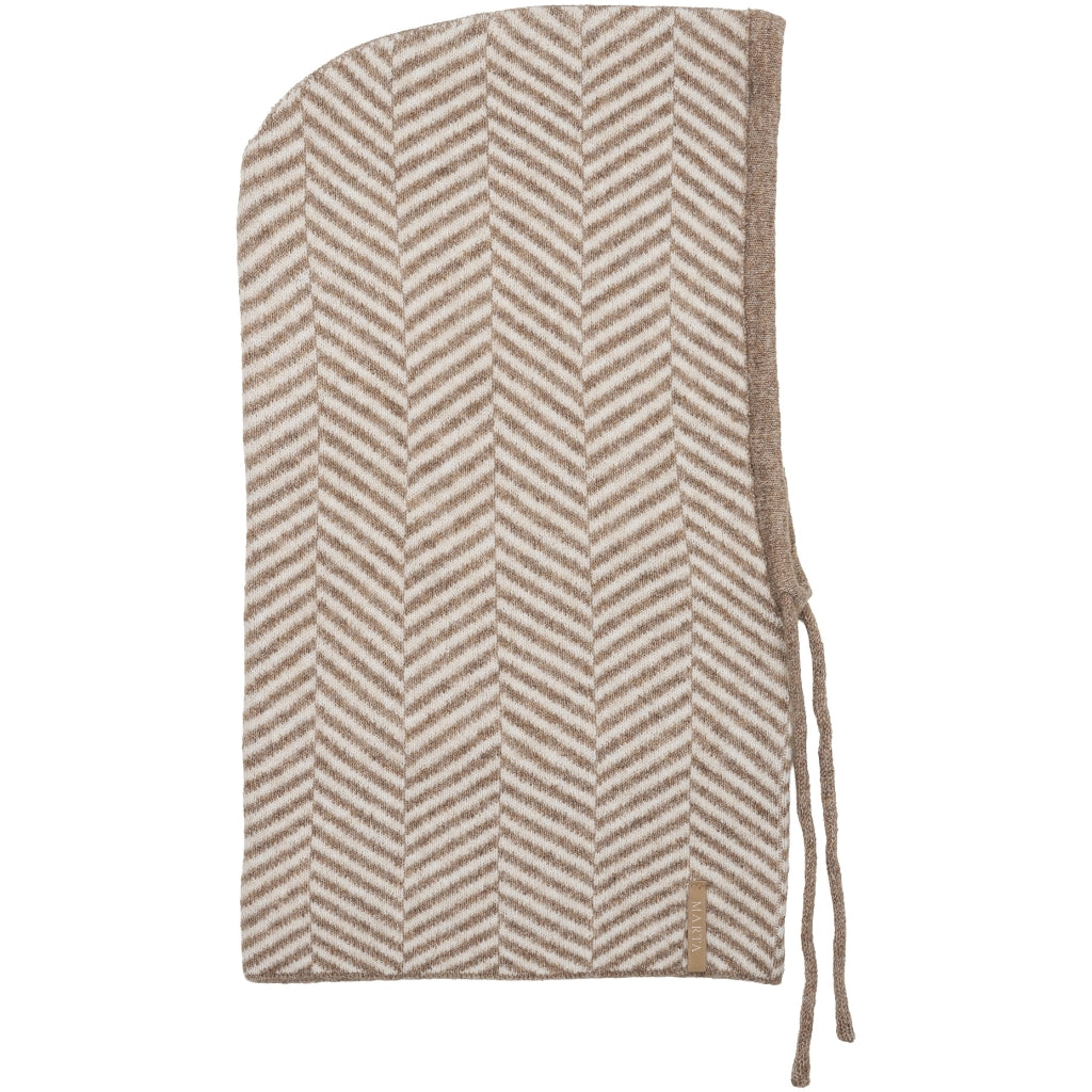 MARTA DU CHATEAU Marta du Chateau dam Balaclava MdcAliza T1209 Scarf Fango/Offwhite