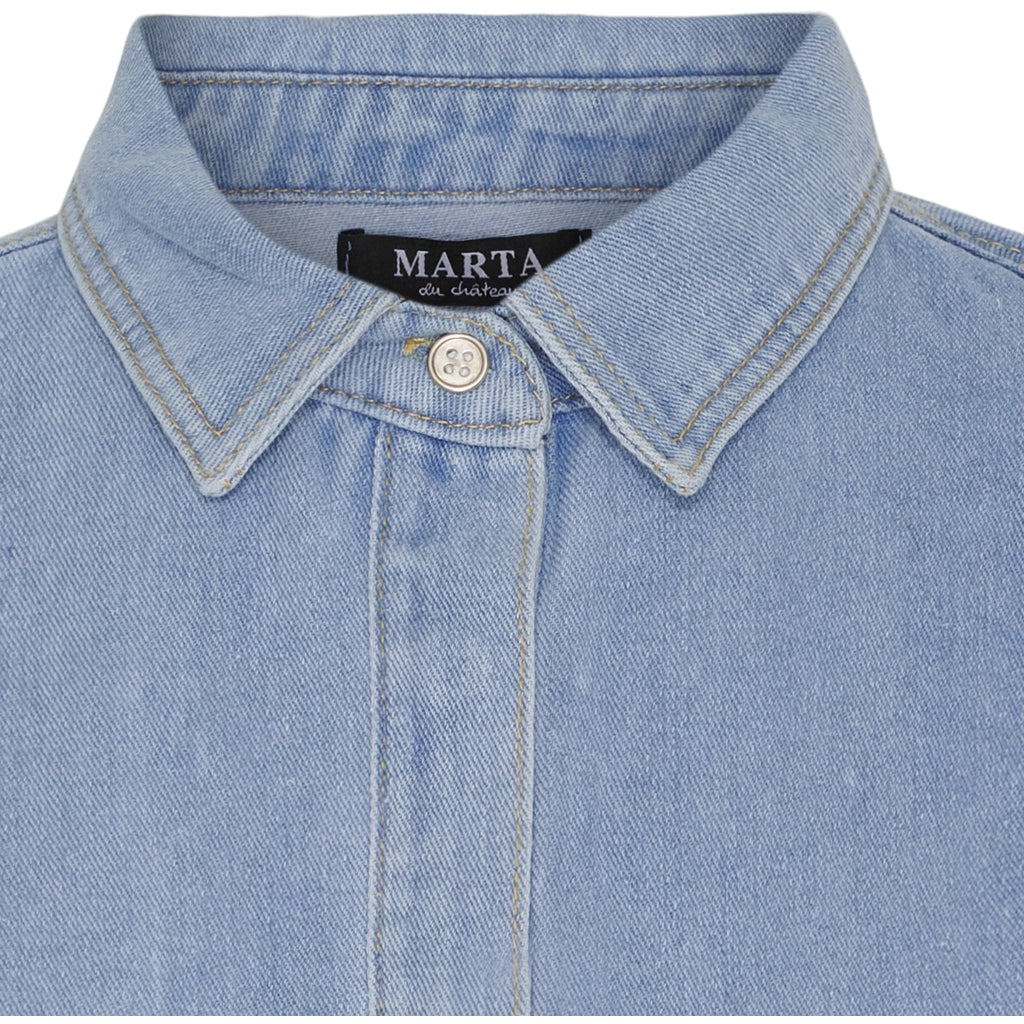 MARTA DU CHATEAU Marta du Chateau dam Denim Skjorta MDC-203-8218 Shirt Blue Denim