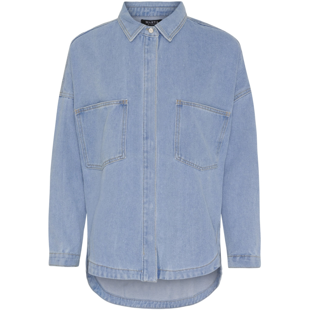 MARTA DU CHATEAU Marta du Chateau dam Denim Skjorta MDC-203-8218 Shirt Blue Denim