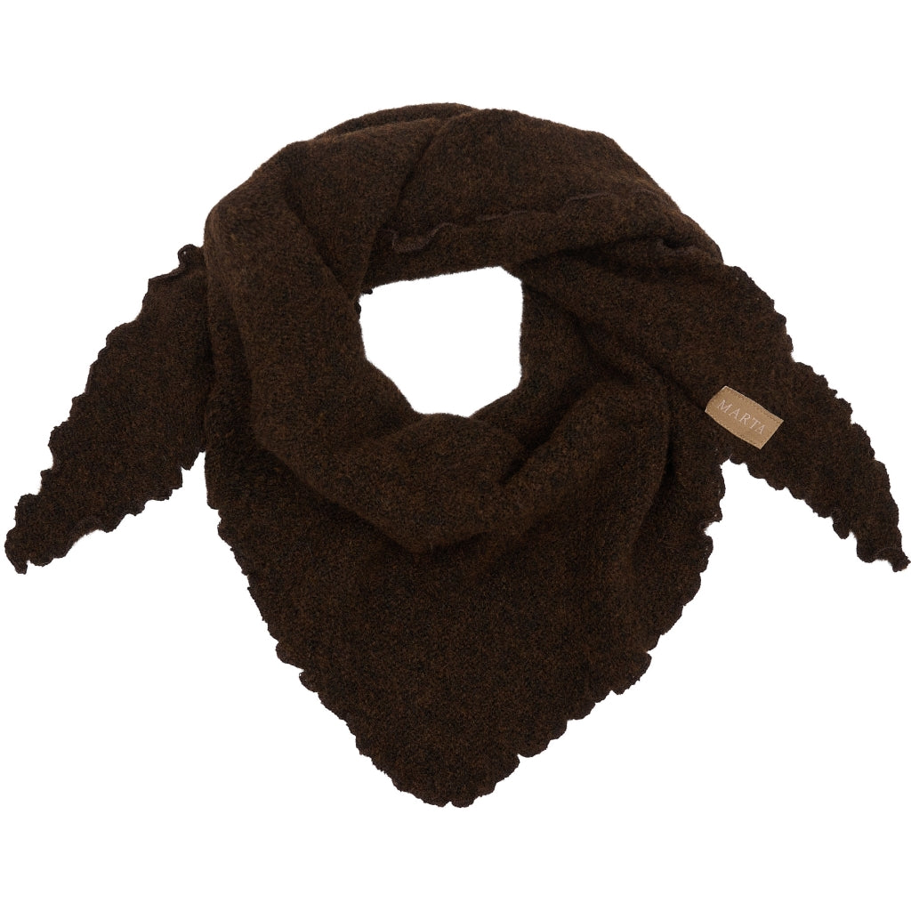 MARTA DU CHATEAU Marta du Chateau dam Scarf MdcAgnete 172-1100 Scarf Brown