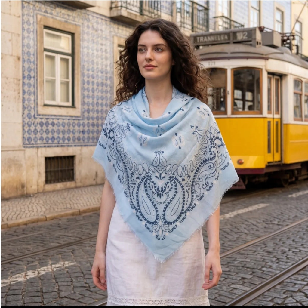 MARTA DU CHATEAU Marta du Chateau dam Scarf MdcCaitlyn FA37257 Scarf Light blue