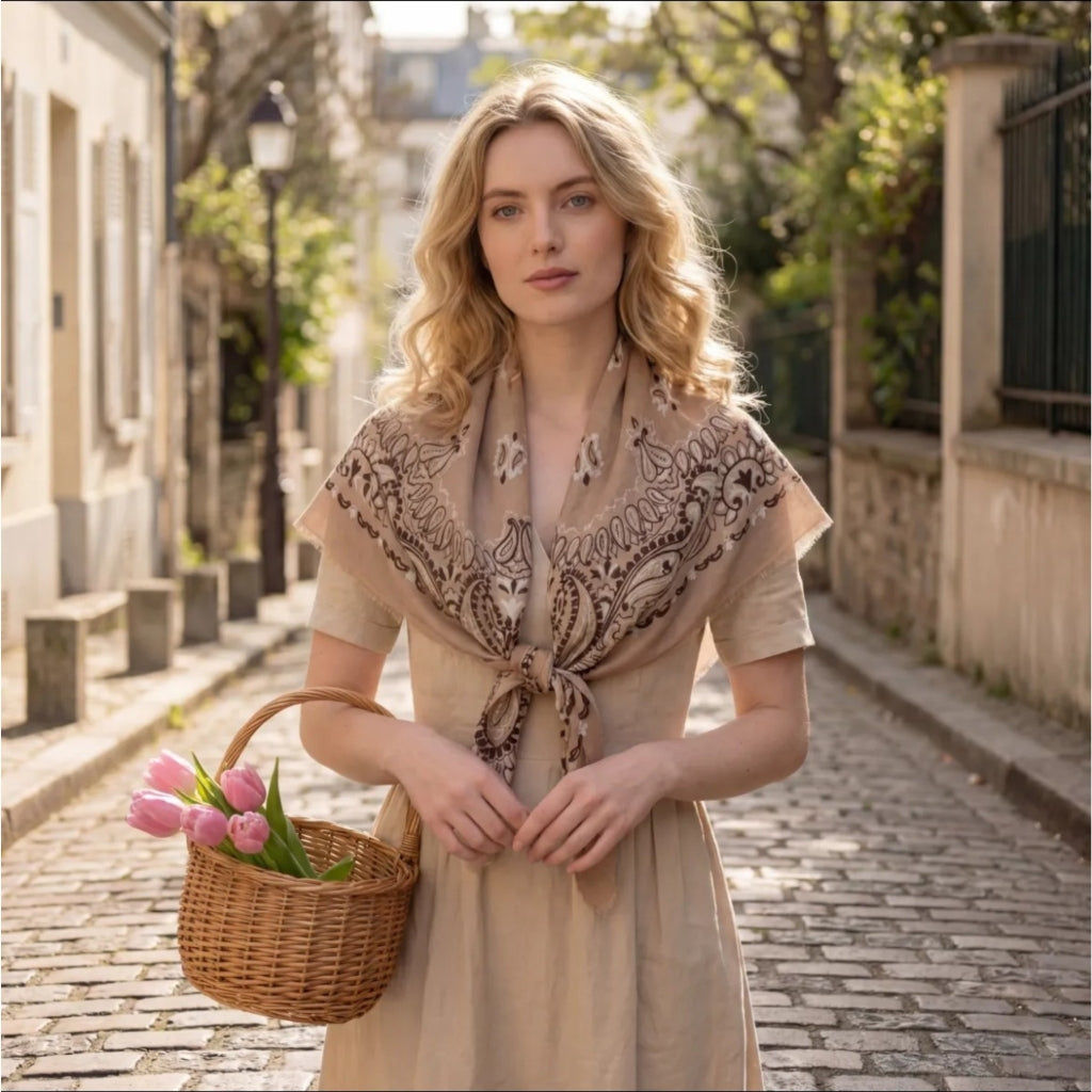 MARTA DU CHATEAU Marta du Chateau dam Scarf MdcCaitlyn FA37257 Scarf Taupe