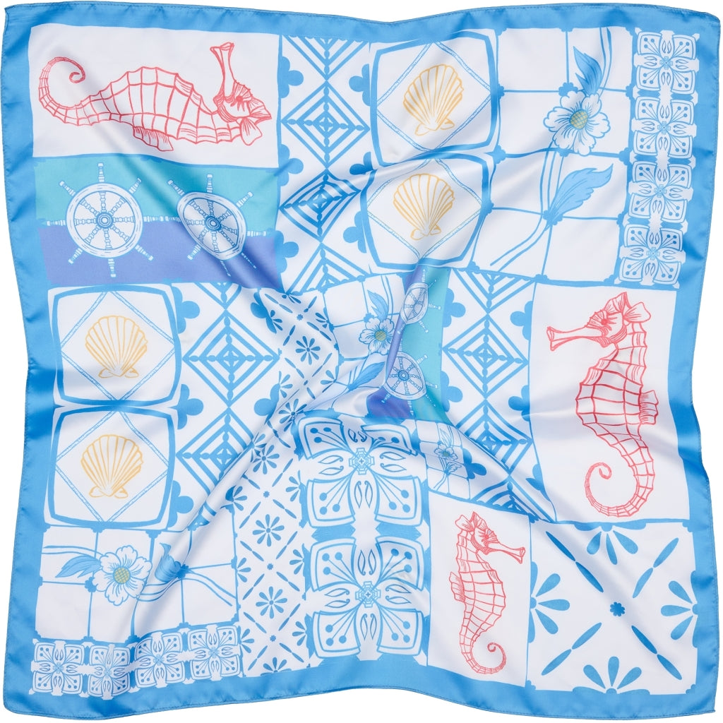 MARTA DU CHATEAU Marta du Chateau dam Scarf MdcJuline FA-Scarf Scarf Blue11114