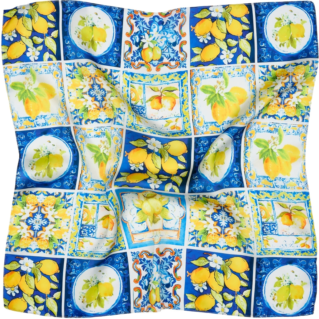 MARTA DU CHATEAU Marta du Chateau dam Scarf MdcJuline FA-Scarf Scarf Blue/Yellow3925