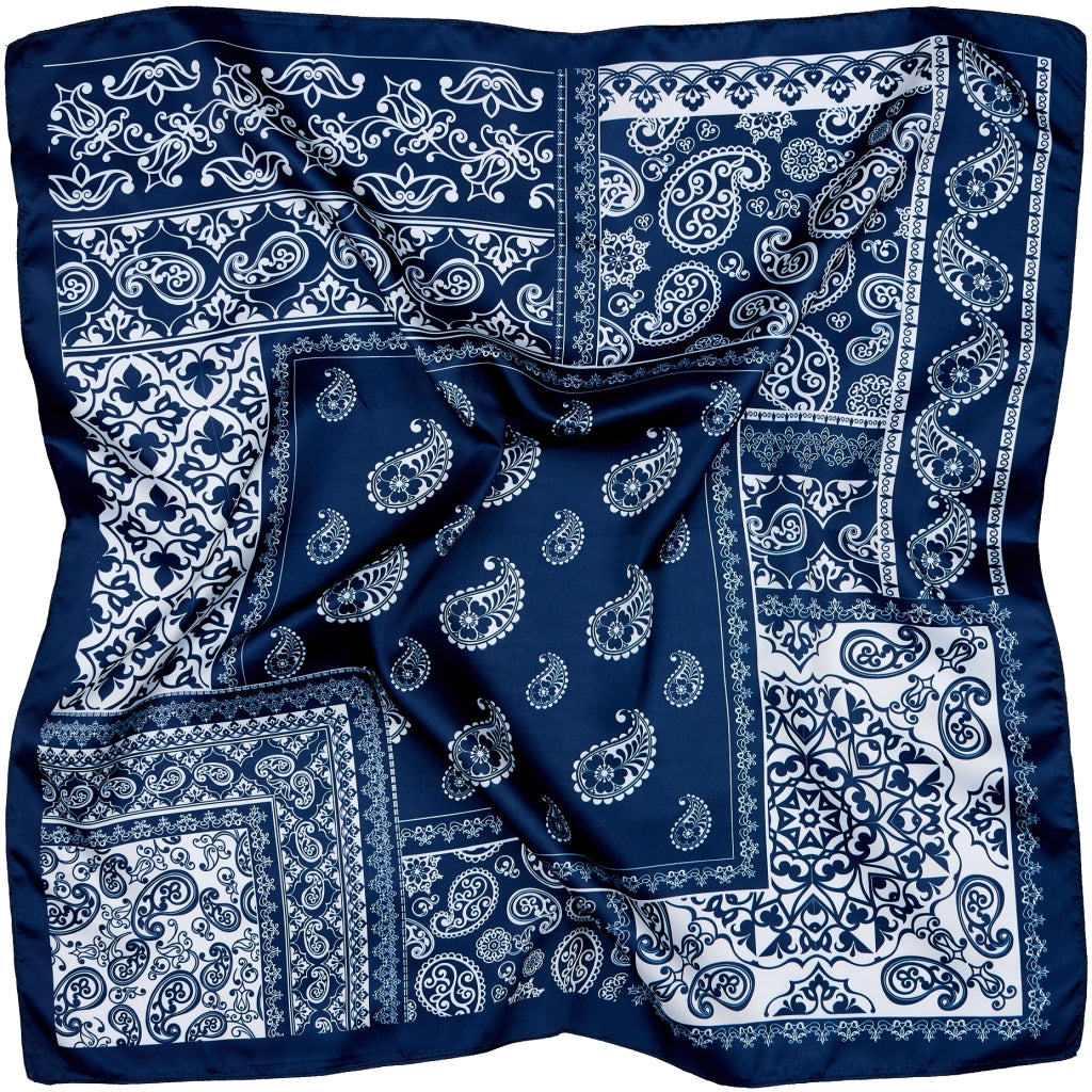 MARTA DU CHATEAU Marta du Chateau dam Scarf MdcJuline FA-Scarf Scarf Navy11124