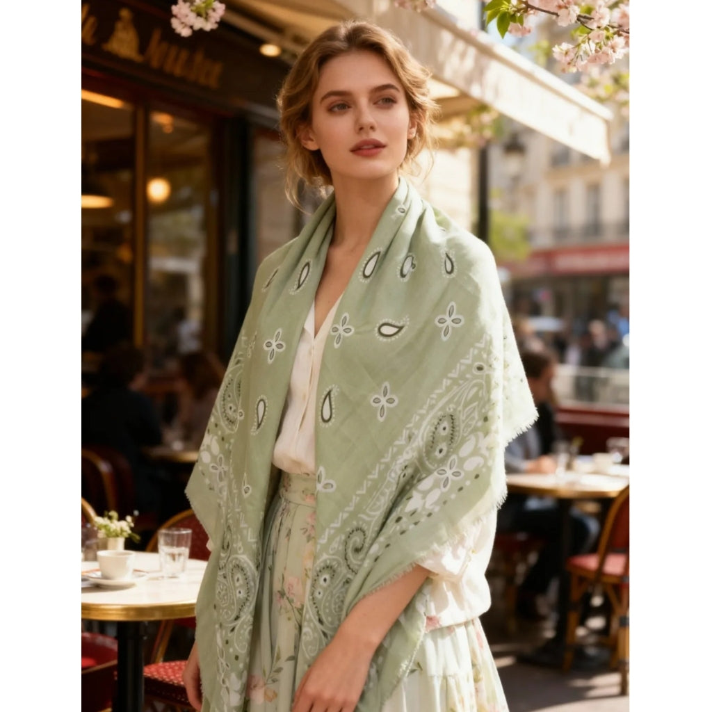 MARTA DU CHATEAU Marta du Chateau dam Scarf MdcLeah FA37258 Scarf Light Green