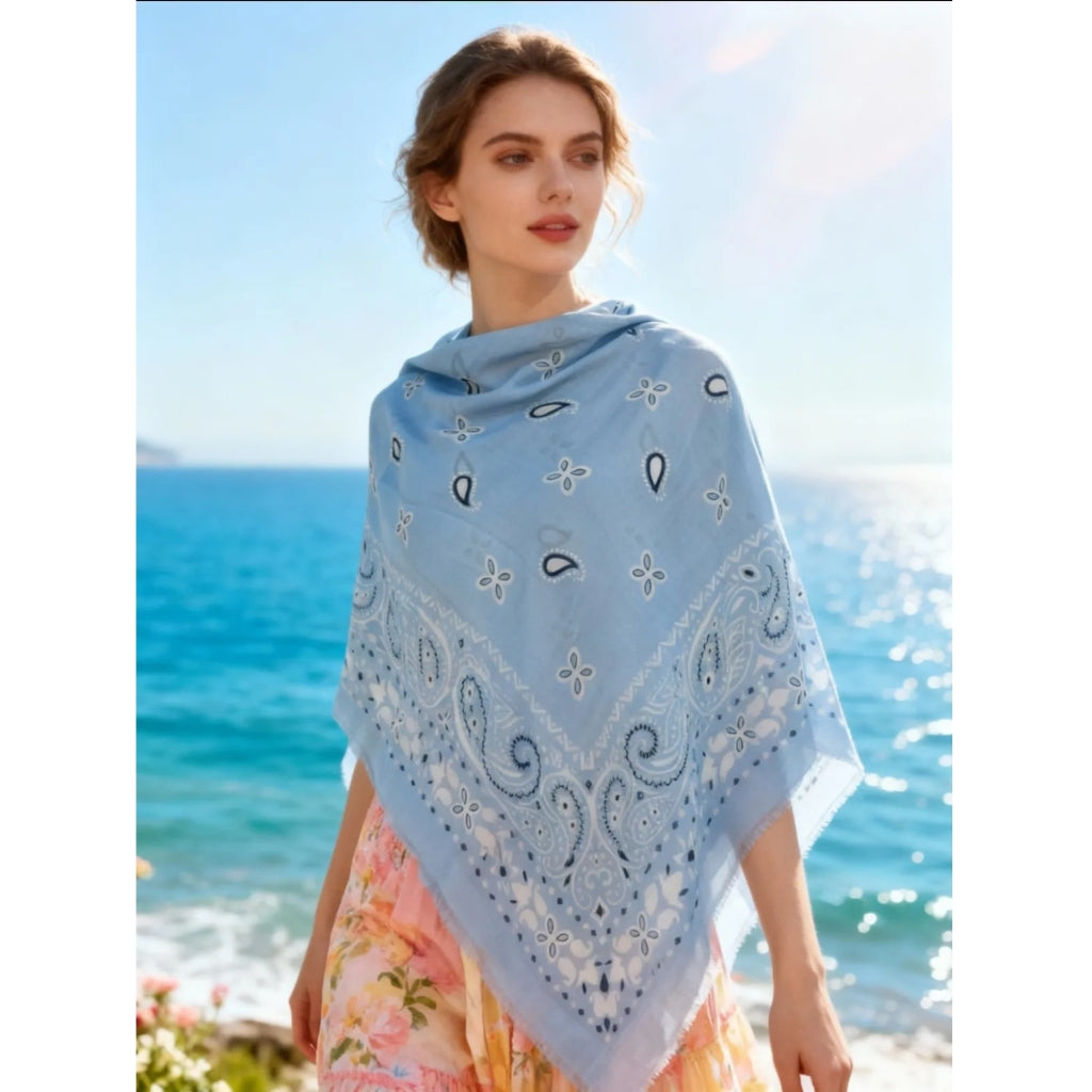 MARTA DU CHATEAU Marta du Chateau dam Scarf MdcLeah FA37258 Scarf Light blue