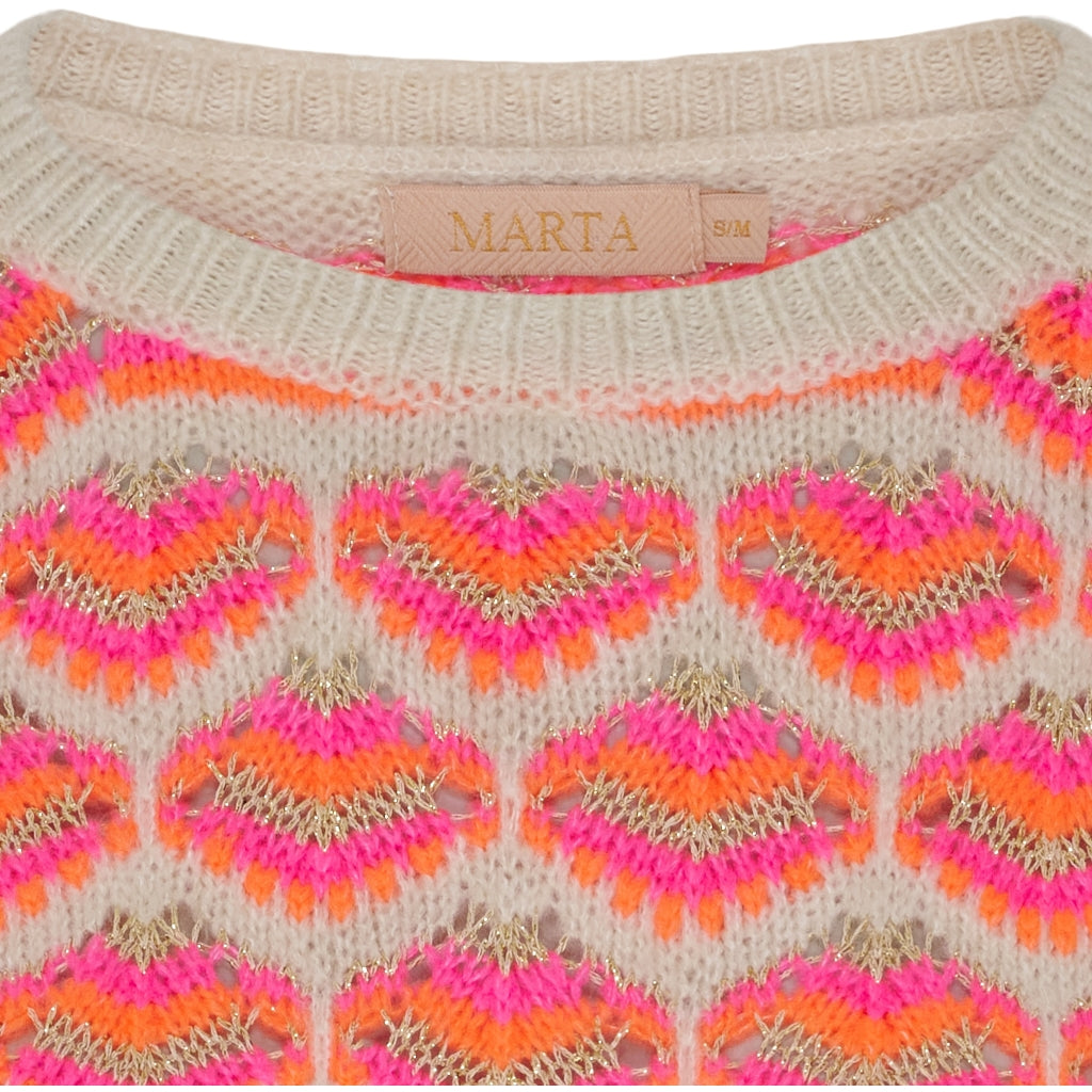 MARTA DU CHATEAU Marta du Chateau dam Stickad tröja MdcAlexandrine 5014 Knit Fuxia