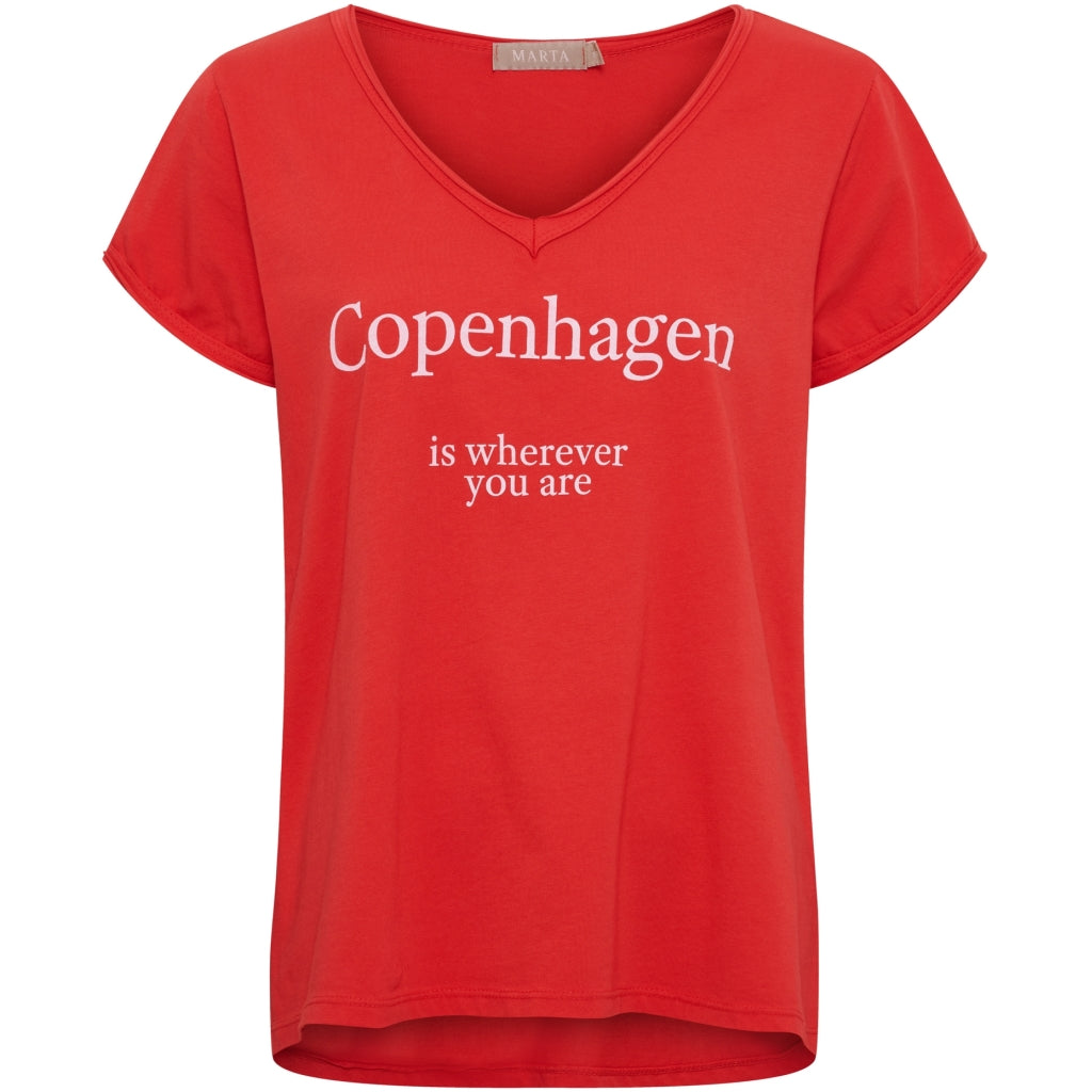 MARTA DU CHATEAU Marta du Chateau dam T-Shirt MdcNorina 22031C T-shirt Red