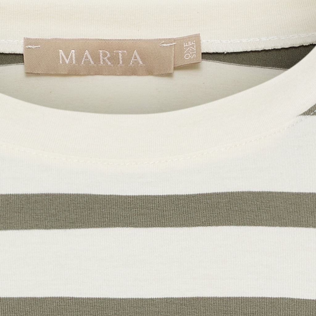 MARTA DU CHATEAU Marta du Chateau dam T-shirt MDCSAGE 8577 T-shirt Olive