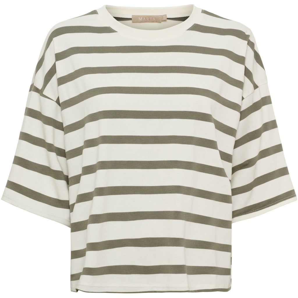MARTA DU CHATEAU Marta du Chateau dam T-shirt MDCSAGE 8577 T-shirt Olive