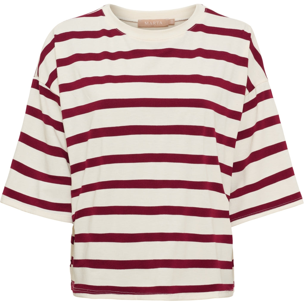 MARTA DU CHATEAU Marta du Chateau dam T-shirt MDCSAGE 8577 T-shirt Vino