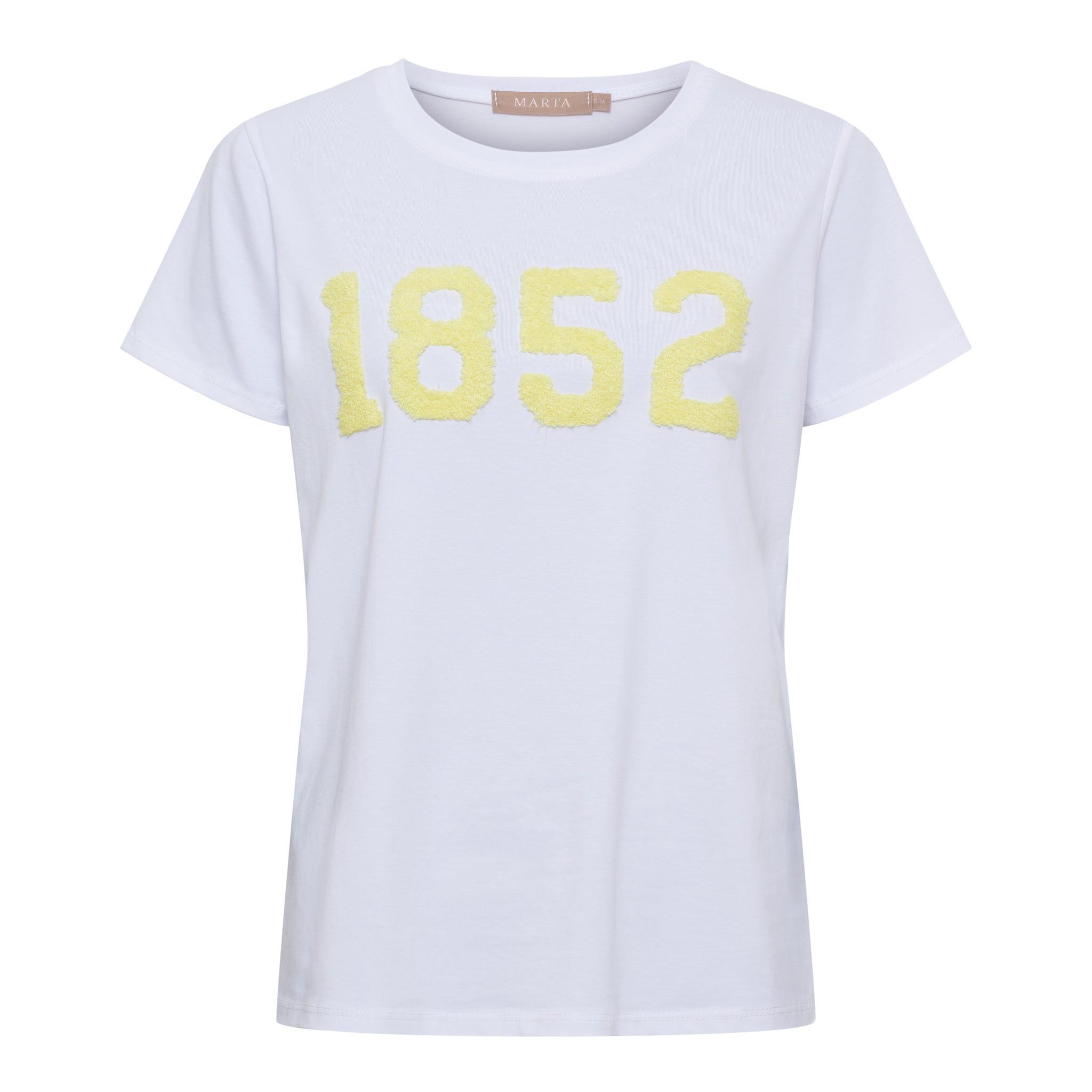 MARTA DU CHATEAU Marta du Chateau dam T-shirt MdcAlvera 84275-1852 T-shirt White/Yellow