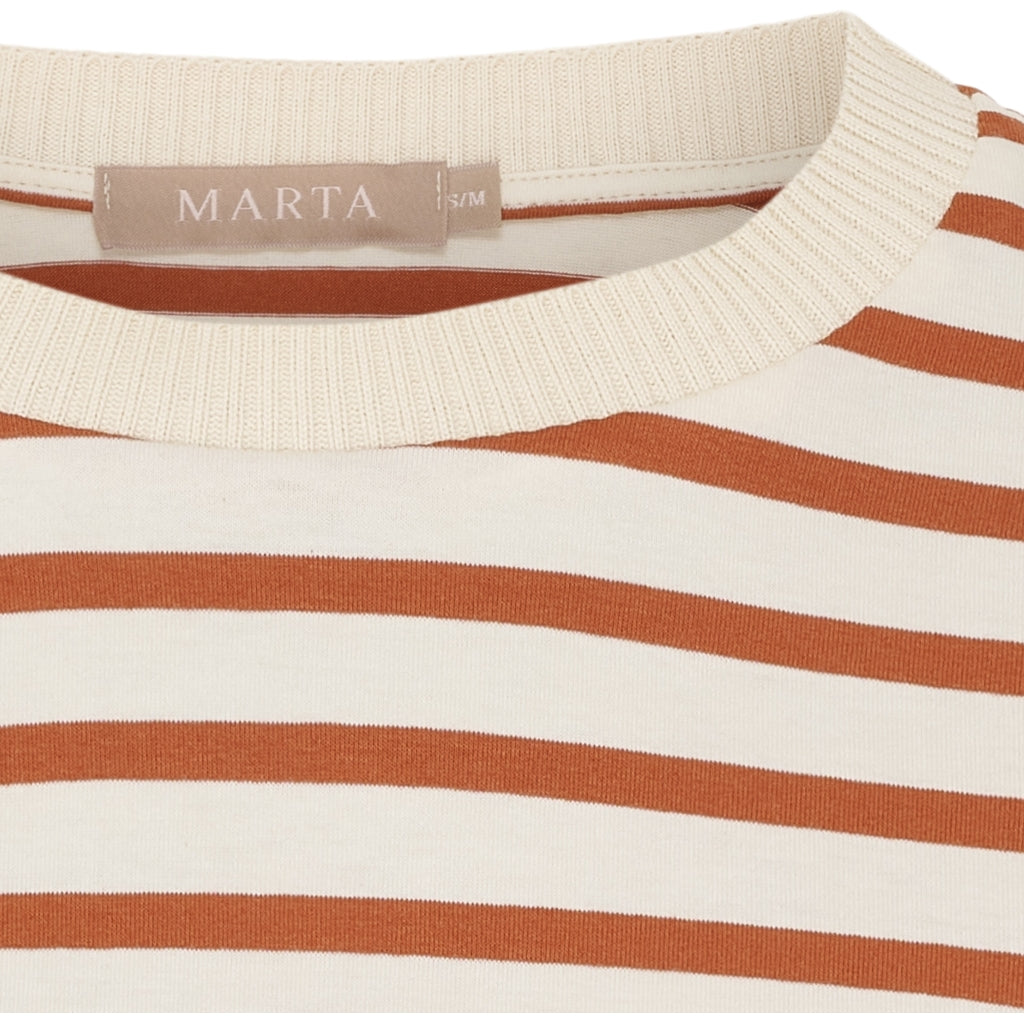 MARTA DU CHATEAU Marta du Chateau dam T-shirt MdcBrooklyn 58351 T-shirt Beige/Rust
