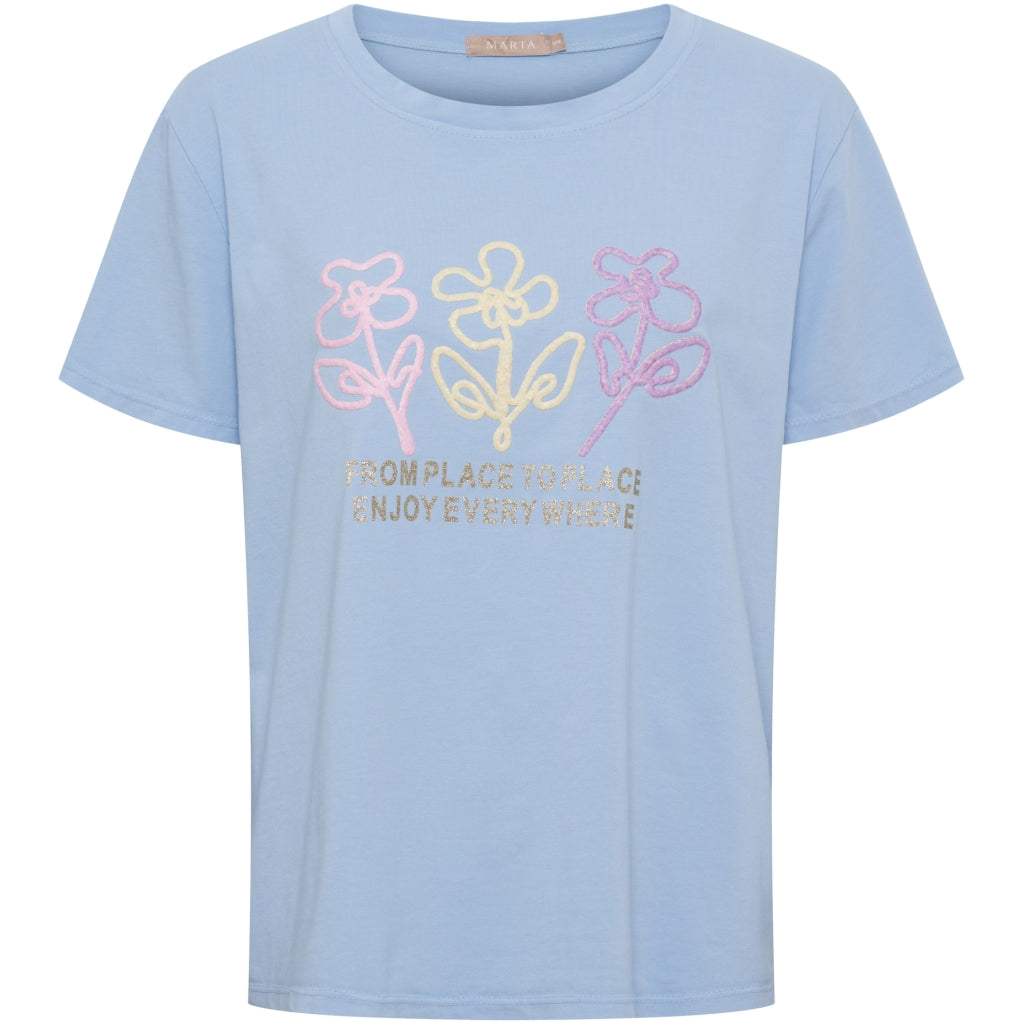 MARTA DU CHATEAU Marta du Chateau dam T-shirt MdcCerelia 22585 T-shirt Lightblue