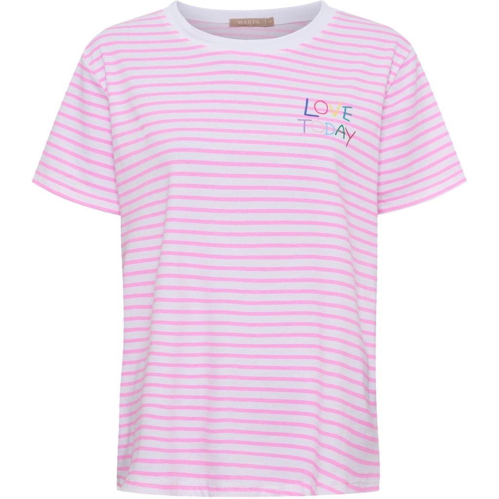 MARTA DU CHATEAU Marta du Chateau dam T-shirt MdcFiora 22585 T-shirt Pink