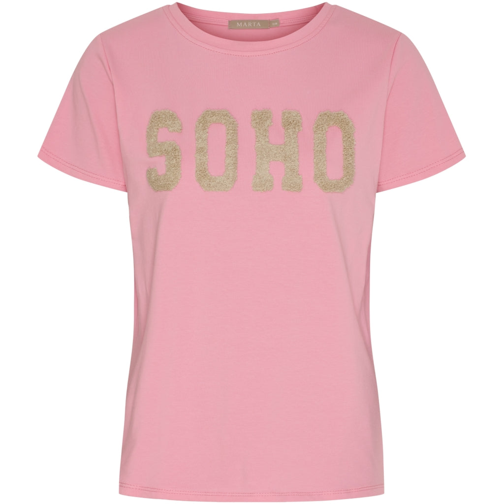MARTA DU CHATEAU Marta du Chateau dam T-shirt MdcHerdis 84275 T-shirt Rosa Barbie/Beige