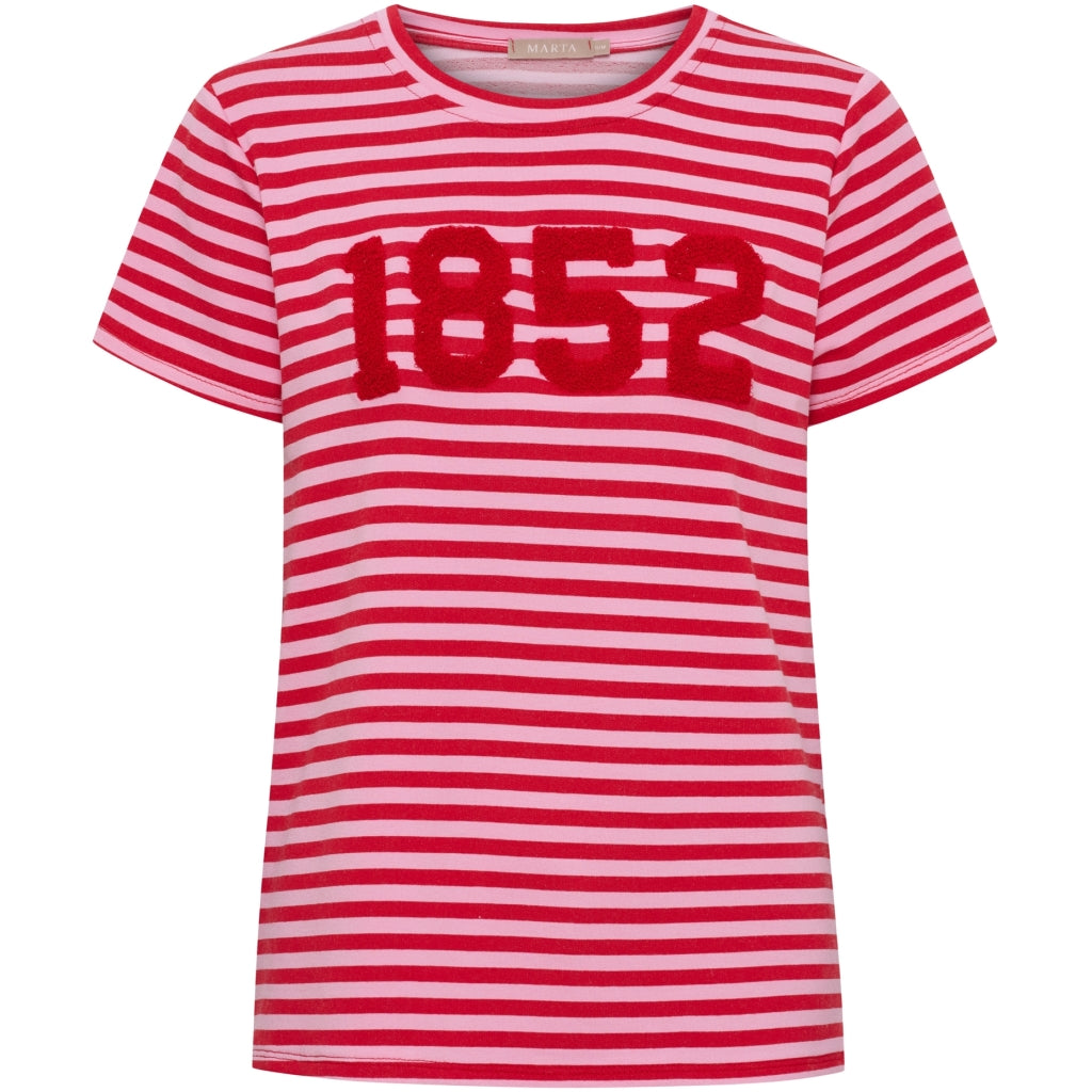 MARTA DU CHATEAU Marta du Chateau dam T-shirt MdcHertha 84275-1852S T-shirt Pink/Red