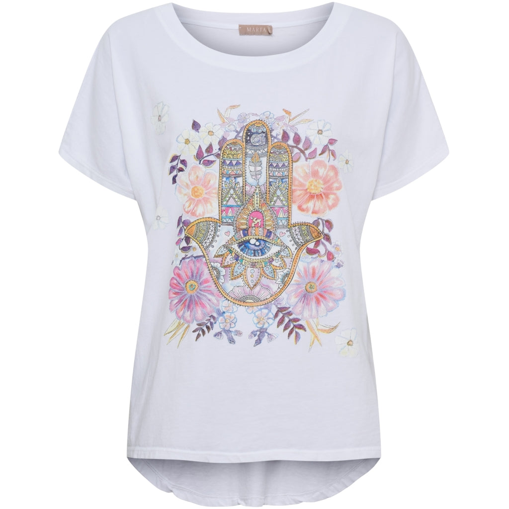 MARTA DU CHATEAU Marta du Chateau dam T-shirt MdcJessia 26126 T-shirt White