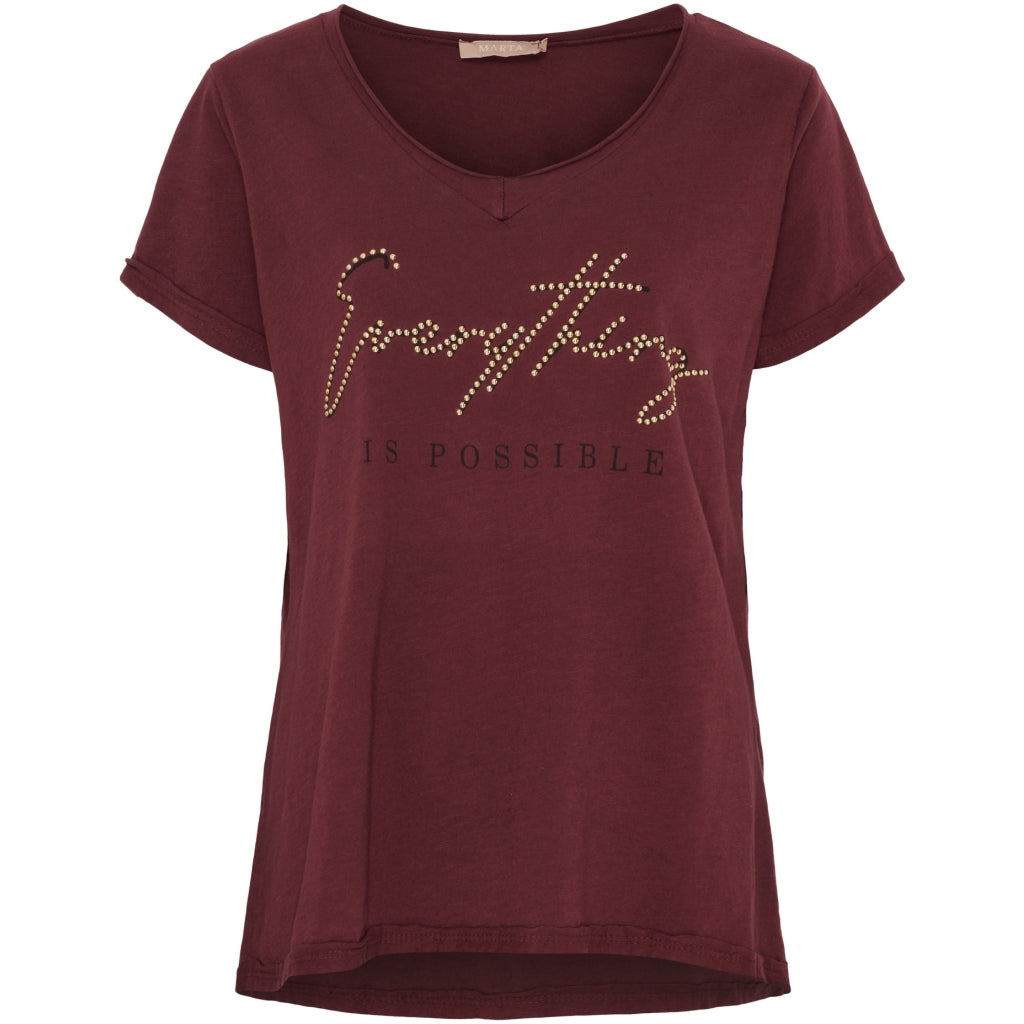 MARTA DU CHATEAU Marta du Chateau dam T-shirt MdcLillian 42005 T-shirt Vino