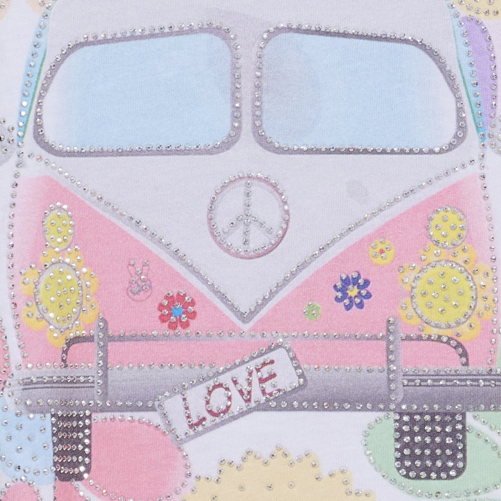 MARTA DU CHATEAU Marta du Chateau dam T-shirt MdcMarie 1535 T-shirt Flower Bus