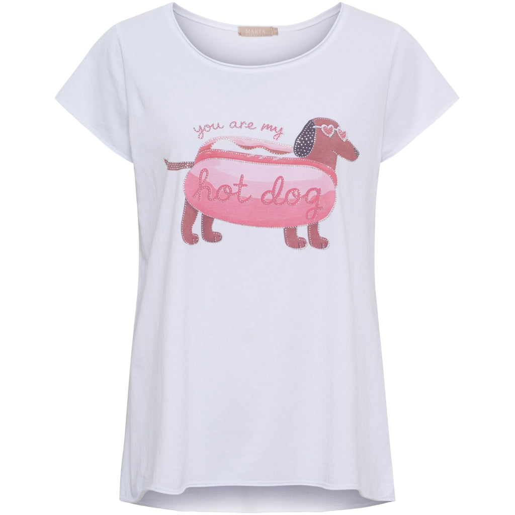 MARTA DU CHATEAU Marta du Chateau dam T-shirt MdcMarie 1535 T-shirt Hotdog