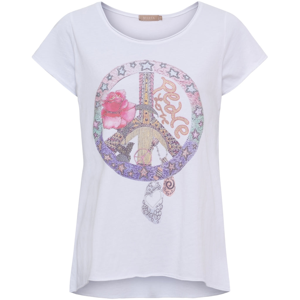 MARTA DU CHATEAU Marta du Chateau dam T-shirt MdcMarie 1535 T-shirt Multi Peace